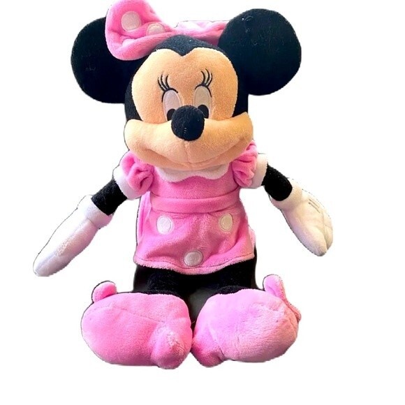 Disney Parks Minnie Mouse 16" Pink Polka Plush Animal Toy By Just Play LLC - Picture 3 of 11